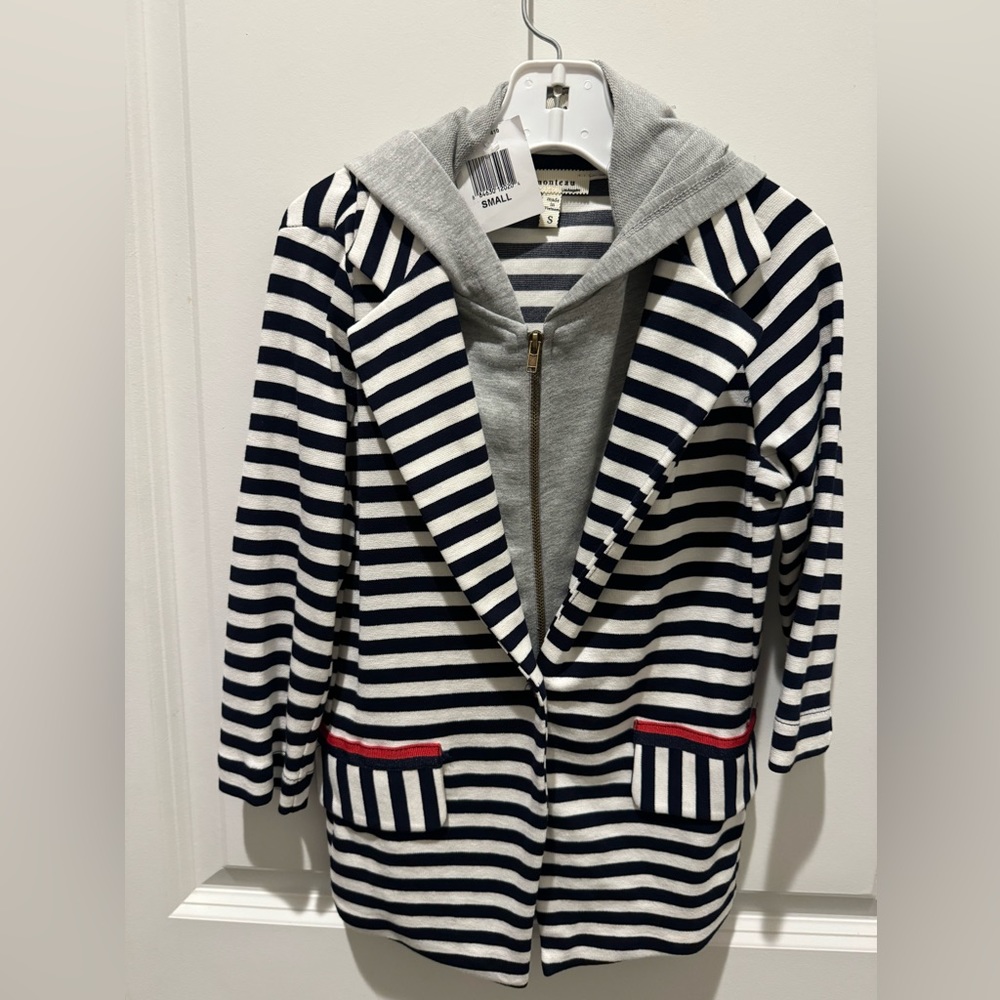 NWT Monteau Los Angeles Girl's Size Small Blazer with Zipup Sweatshirt Combo